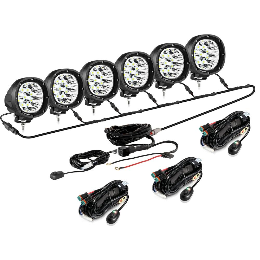 Serie P4 | Luces de conducción LED redondas de 4 pulgadas y 90 W, luces de vaina blancas