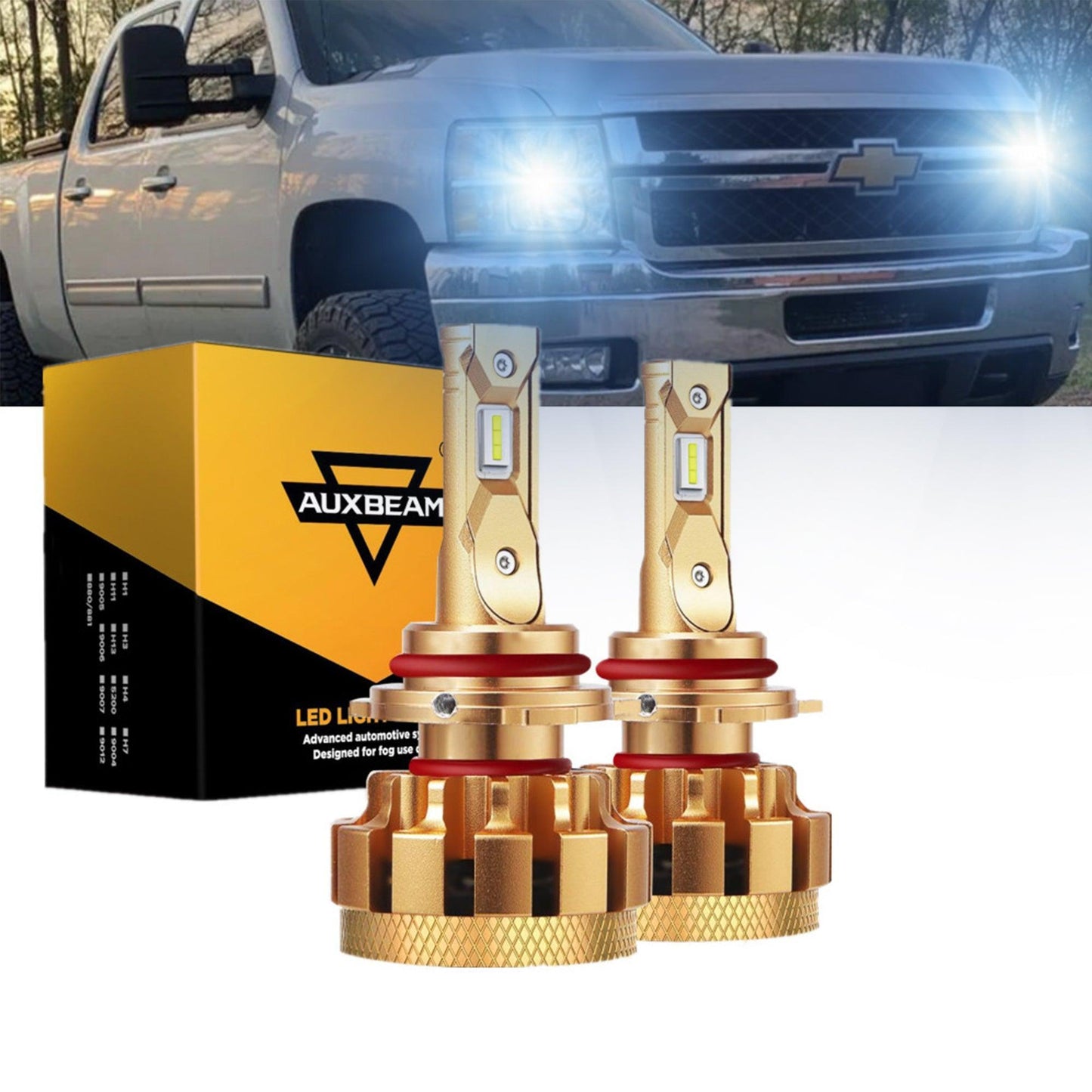 Para Chevrolet Silverado 2500 HD F-16 Plus Series 2003-2006 Canbus incorporado Grado automotriz 14000LM Bombillas LED Paquete de haz alto y bajo
