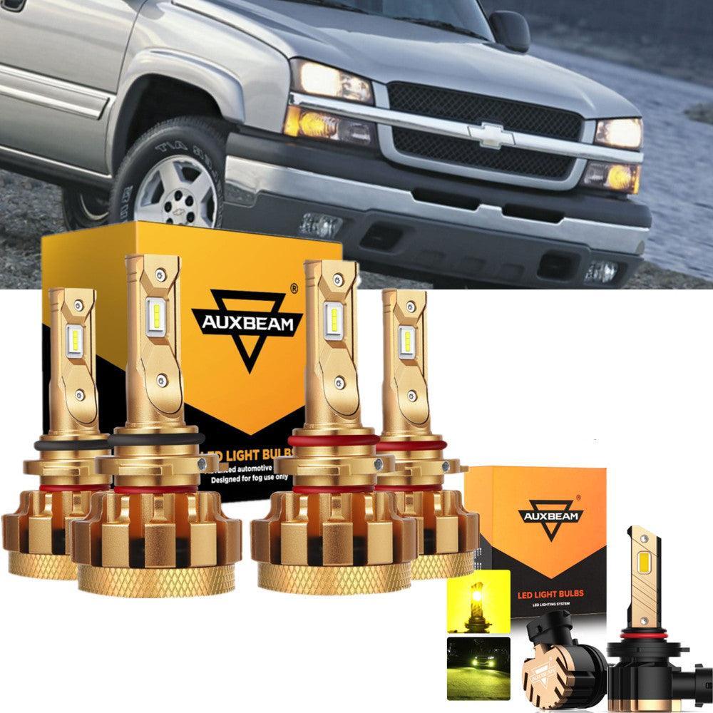 Para 2003-2004 Chevrolet Silverado 2500 F-16 Plus Series Canbus incorporado Grado automotriz 14000LM Bombillas LED Paquete de haz alto y bajo