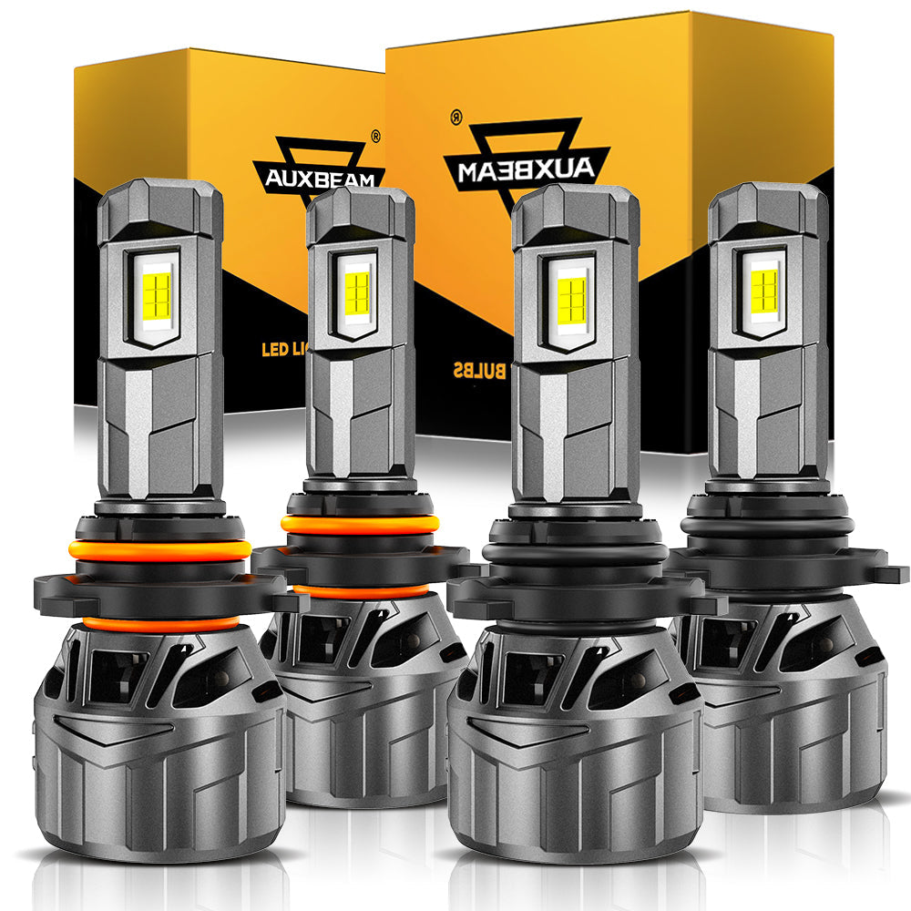 🆕9005+9006 LED Headlight Bulbs 100W 22000LM F18 Series 1:1 Mini Size 6500K Cool White | 4 Bulbs