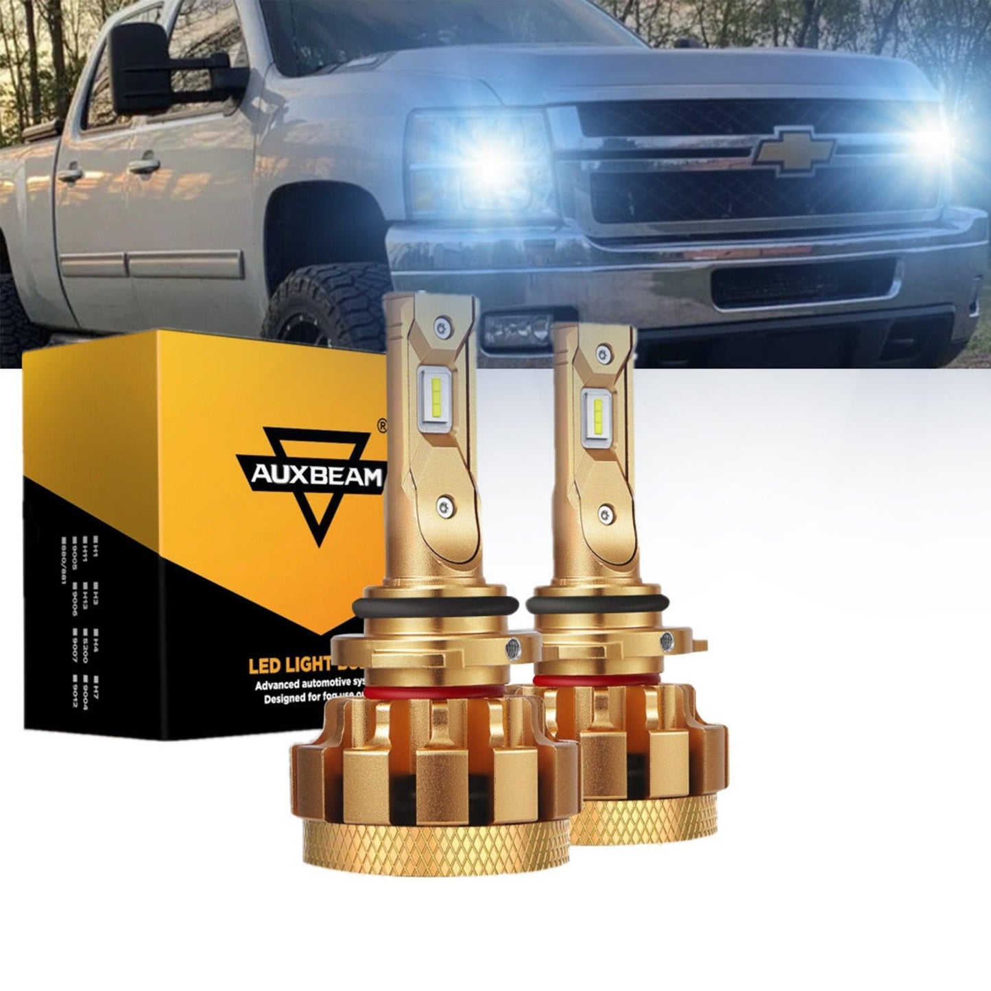 Para Chevrolet Silverado 2500 HD F-16 Plus Series 2003-2006 Canbus incorporado Grado automotriz 14000LM Bombillas LED Paquete de haz alto y bajo