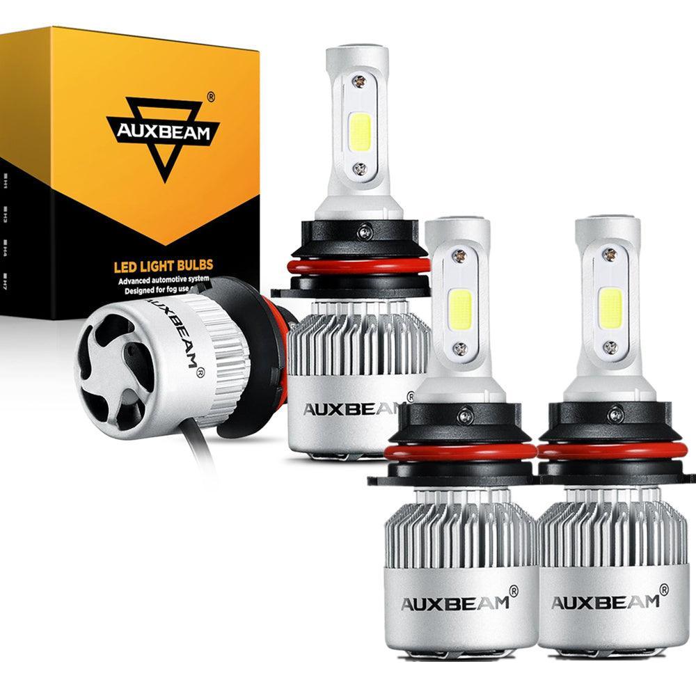 Bombillas de faros LED 9007/HB5 72W 8000ML Serie S2 Super Brightes COB 6500K Blanco frío | 2 bombillas