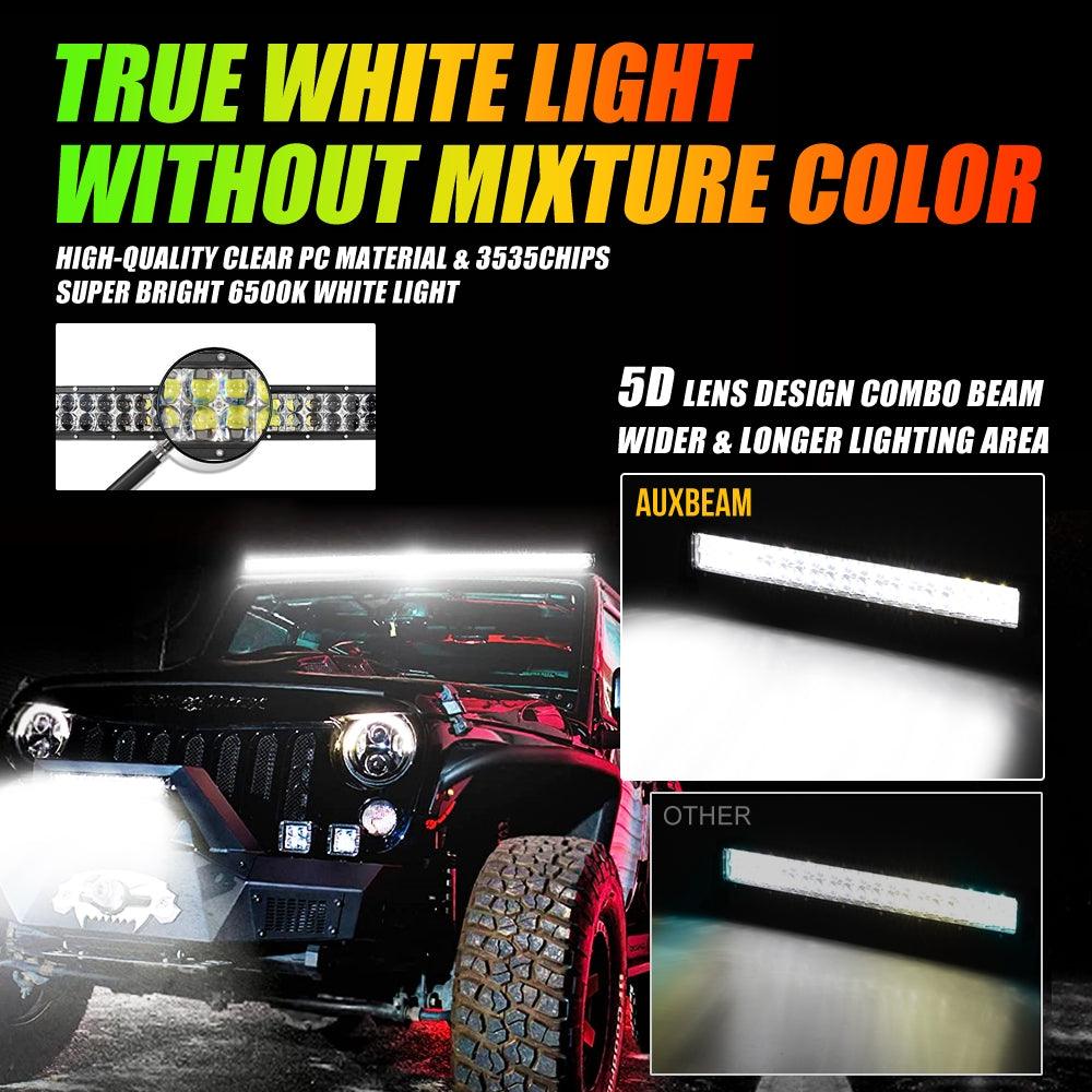 V-PRO Series 22 Inch RGBW Color Changing Double Row Off Road Led Light Bar
