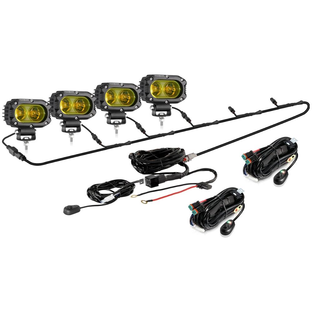 R4 Series 4 Pouces 60W LED Pods Lumière Ambre Flood Beam