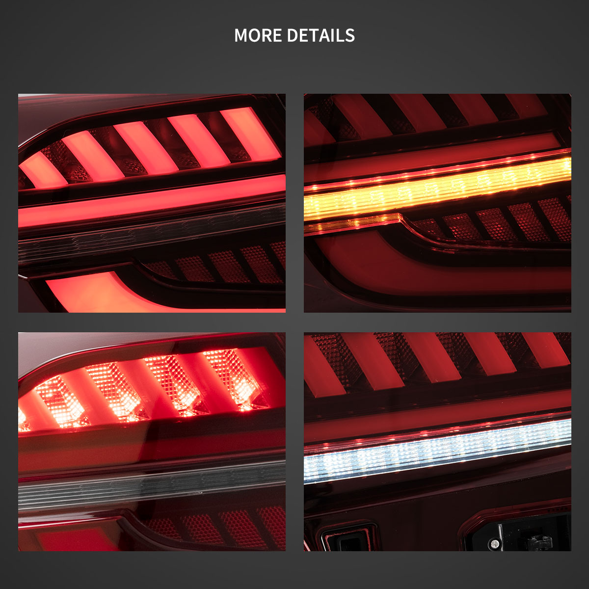 LED Tail Light Assembly With Full LED Dynamic Welcome Lighting For 2018-2022 Honda Accord 10th Gen