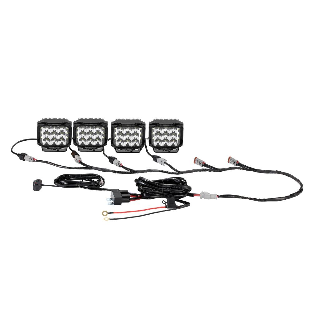 6-LED Pod Light Power Wiring Harness Kit with 3 PIN DT Plug