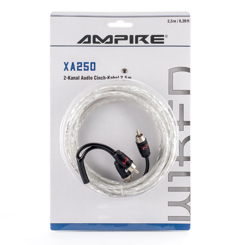 AMPIRE audio cable 250cm, 2-channel, blister packaging