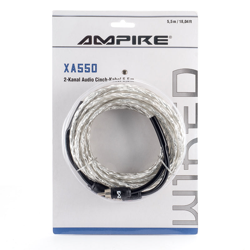 AMPIRE audio cable 550cm, 2-channel, blister packaging