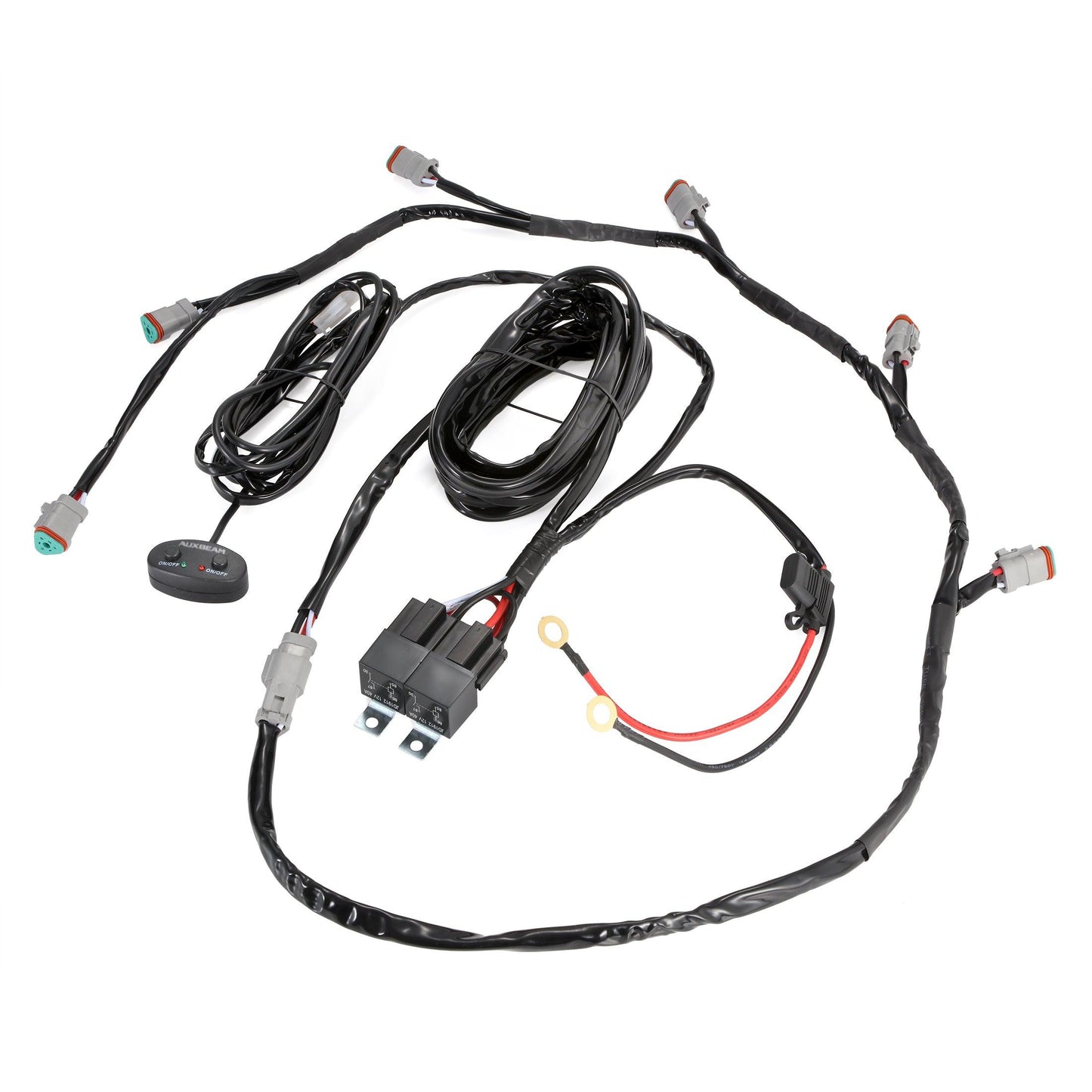Serie V-MAX | Luces de vaina cuadradas LED con haz lateral combinado de 4 pulgadas, 92 W, 8960 lm, con DRL ámbar
