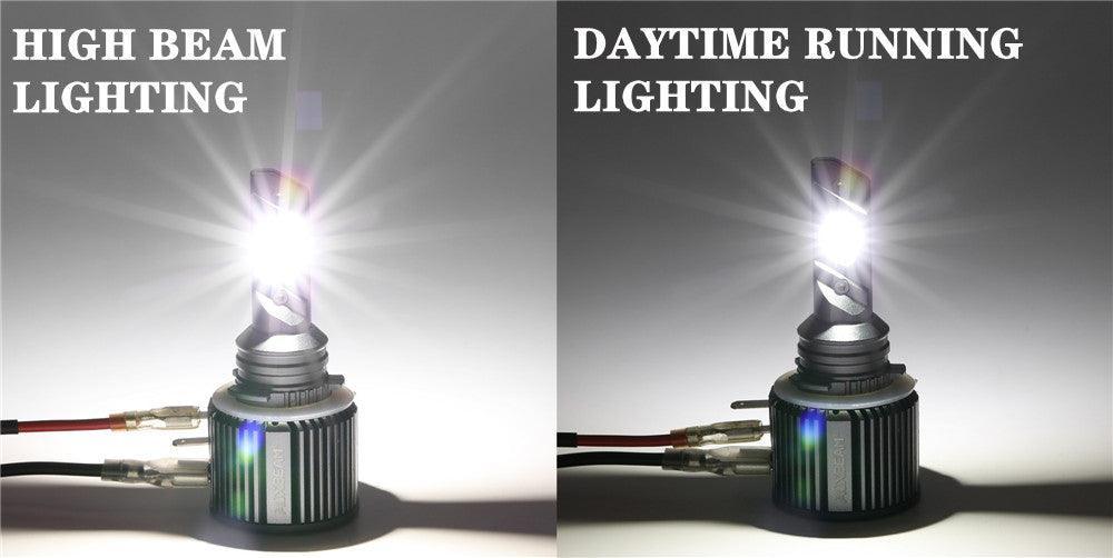 Bombillas de faros LED H15 70W 14000LM Luz De Carretera de circulación diurna 6500K blanco frío | 2 bombillas