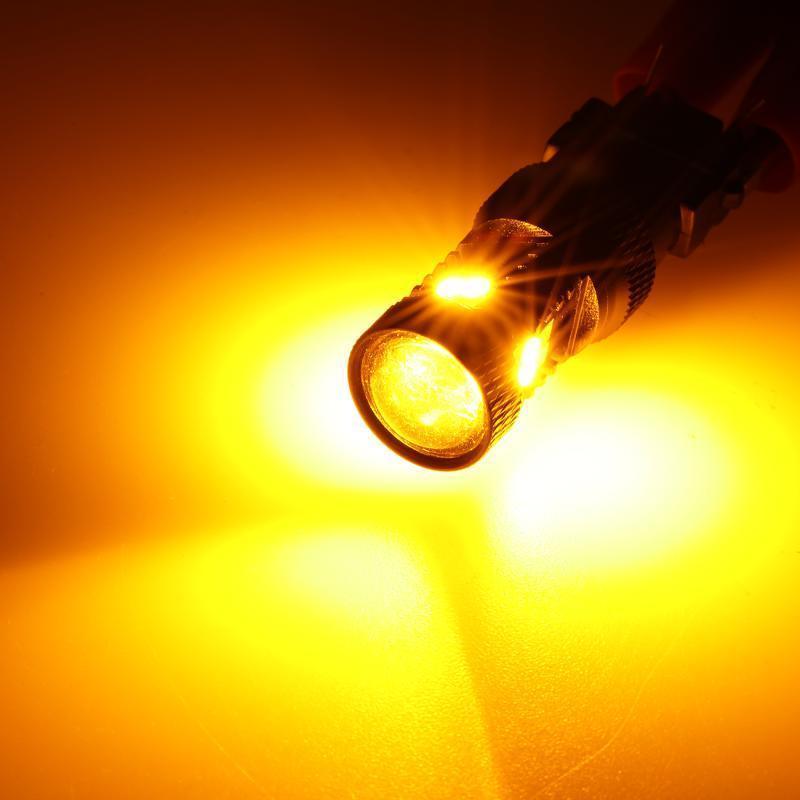 (2pcs/set) White&Amber Switchback Bake/Reverse/Tail Light LED Bulbs with Canbus-Decode