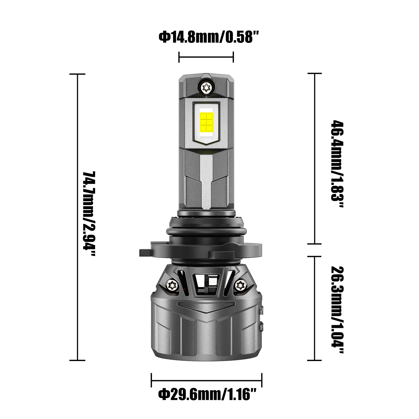 🆕9006/HB4 LED Headlight Bulbs100W 22000LM F18 Series 1:1 Mini Size 6500K Cool White | 2 Bulbs