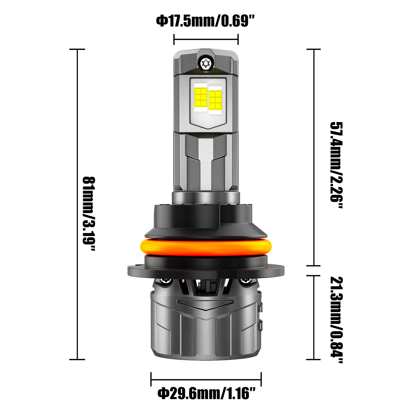 🆕9007/HB5 LED Headlight Bulbs 100W 22000LM F18 Series 1:1 Mini Size 6500K Cool White | 2 Bulbs