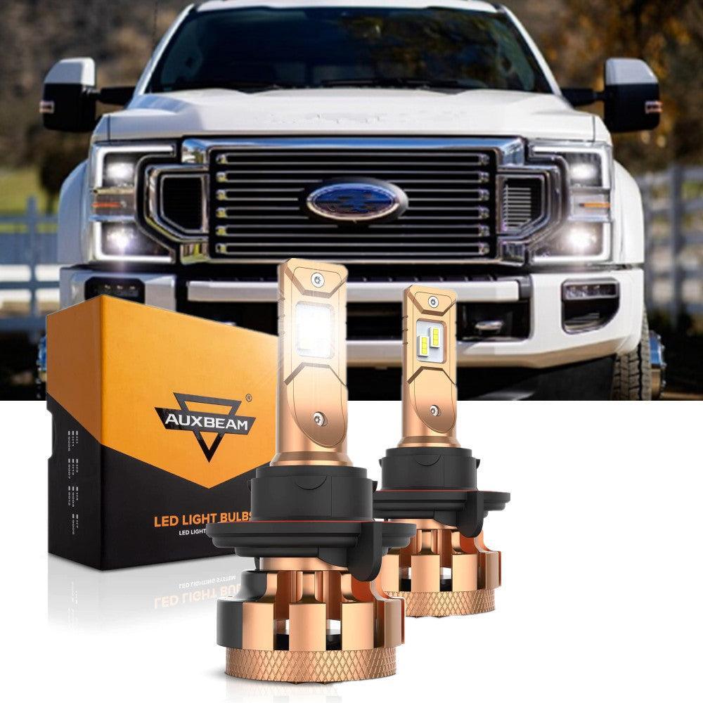For 2005-2020 Ford F250 Super Duty F-16 Plus Series H13 Built-in Canbus Automotive Grade 14000LM LED Light Bulbs High Low Beam Bundle