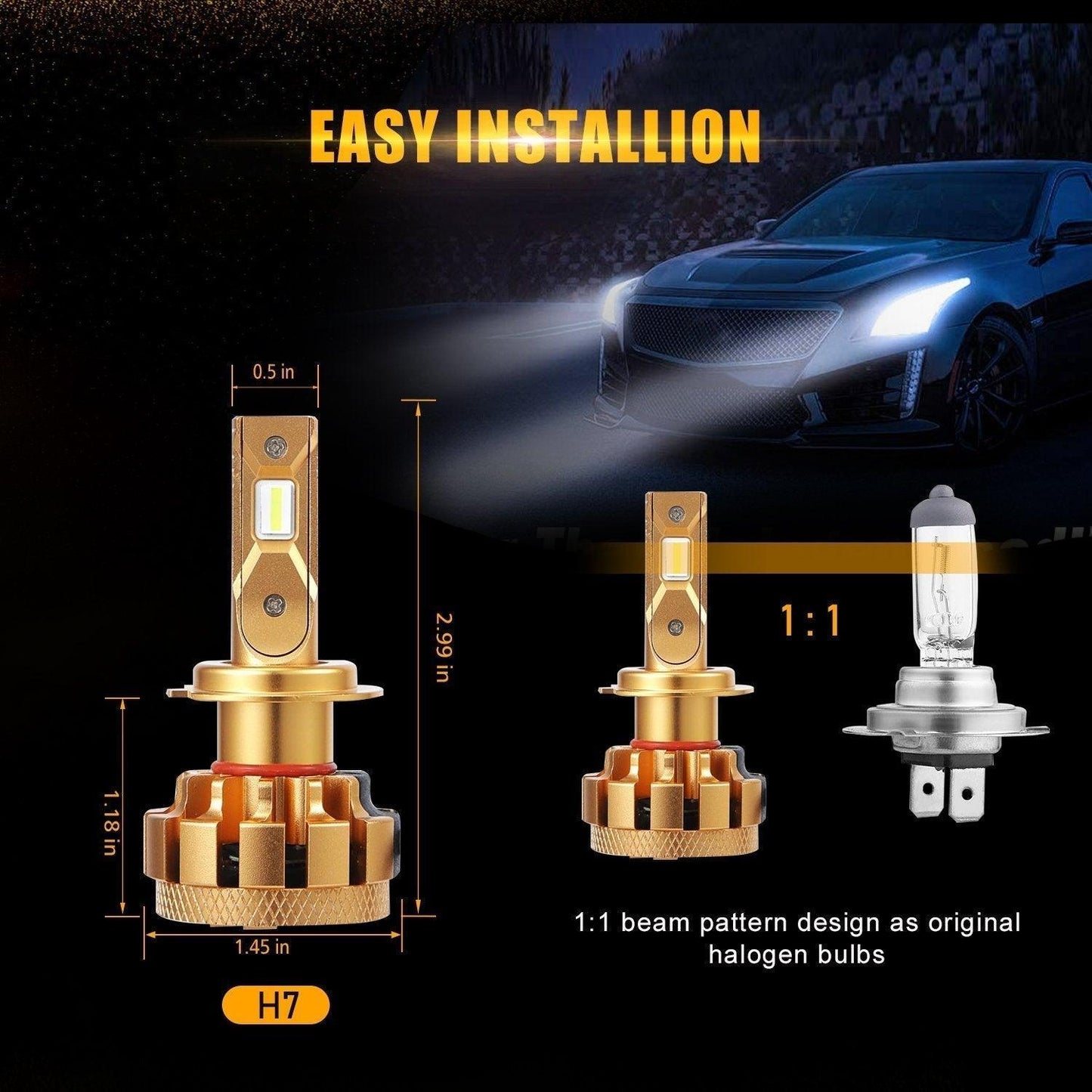 Para Mercedes-Benz CLS500 2006 con faros halógenos serie F-16 Plus bombillas LED Canbus integradas paquete de haz alto y bajo