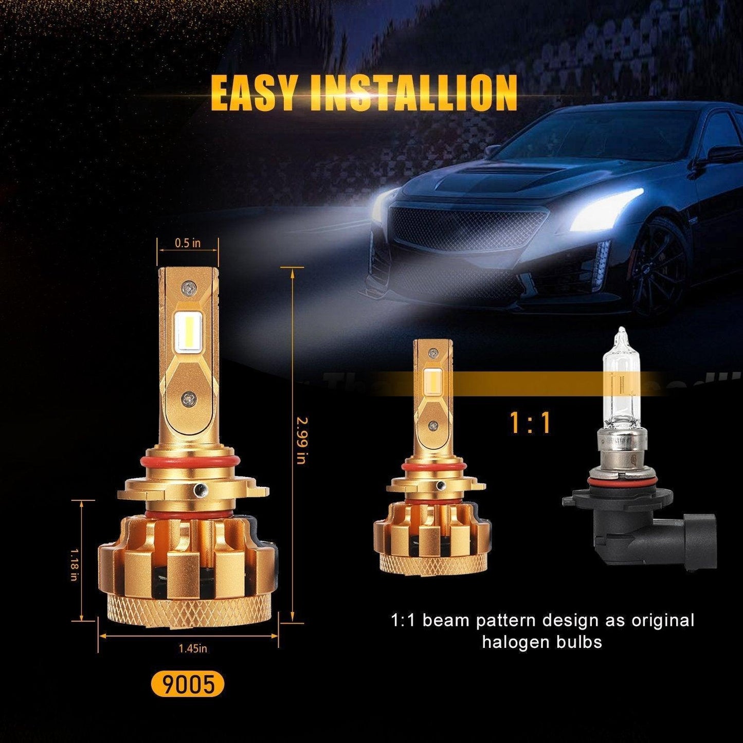 Para Mazda 3 (con faros de cápsula halógena) Serie F-16 Plus Canbus incorporado Grado automotriz 14000LM Bombillas LED Paquete de haz alto y bajo