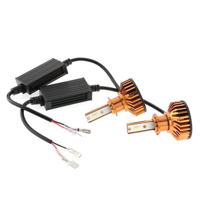 Bombillas para faros delanteros LED H3 52W 10000LM Serie F2 Tamaño mini 6500K Blanco frío | 2 bombillas
