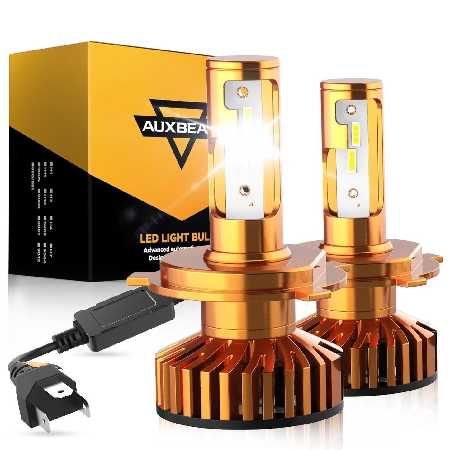 Bombillas LED para faros delanteros H4/9003 52W 10000LM Serie F2 Tamaño mini 6500K Blanco frío | 2 bombillas