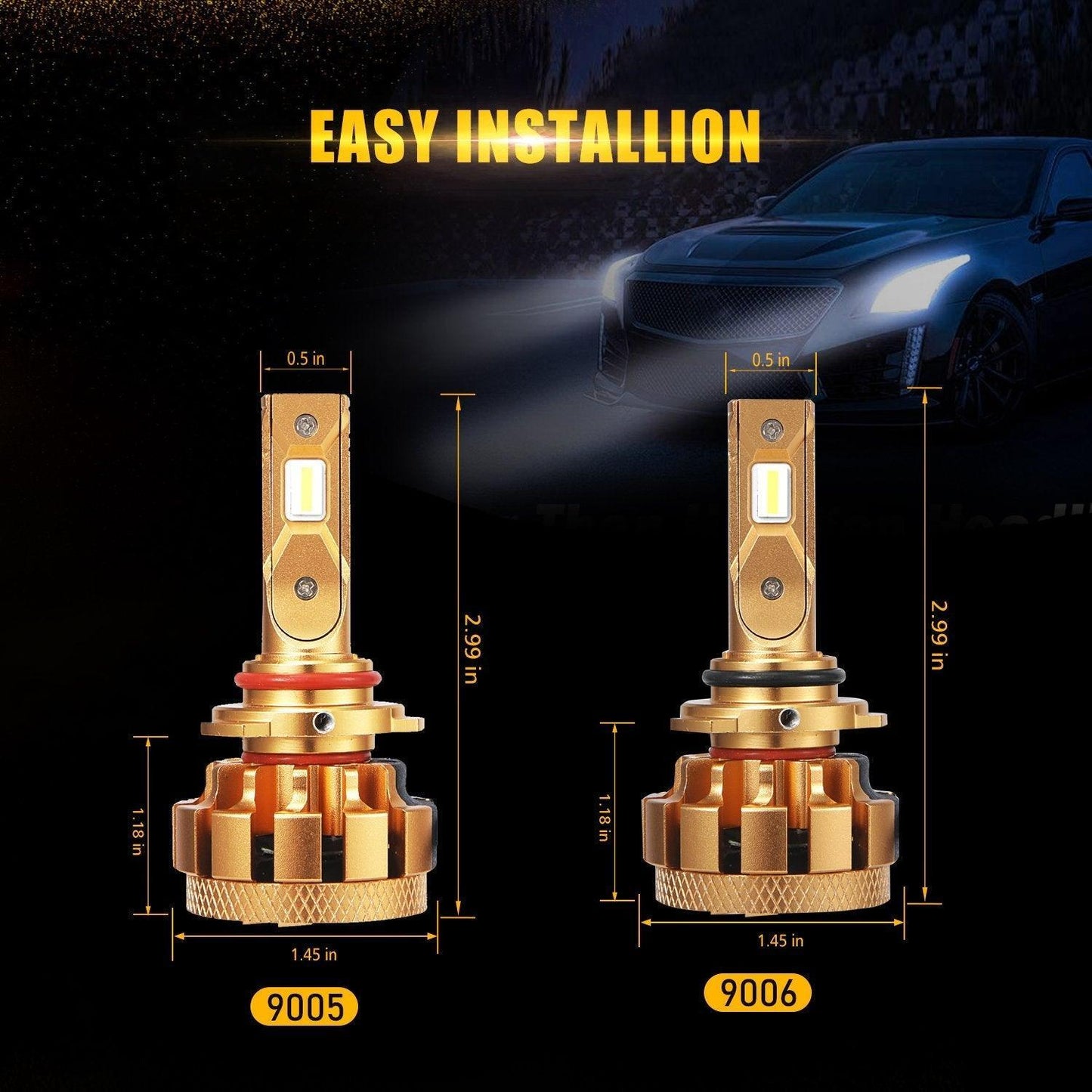 For 2000-2002 Chevrolet Silverado 1500 F-16 Plus Series Built-in Canbus Automotive Grade 14000LM LED Light Bulbs High Low Beam Bundle