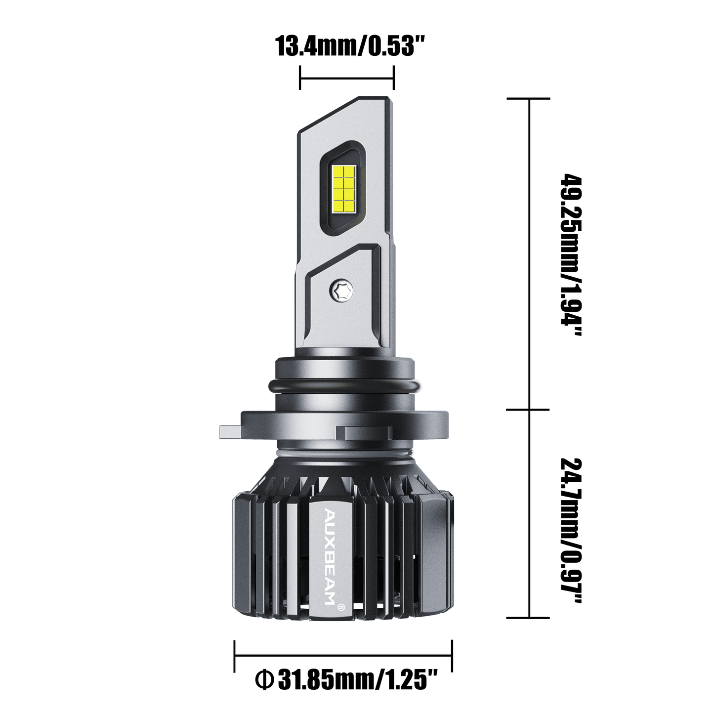Bombillas LED para faros delanteros 9006/HB4 90W 20000LM Serie F15 20% tamaño más pequeño 6500K blanco frío | 2 bombillas
