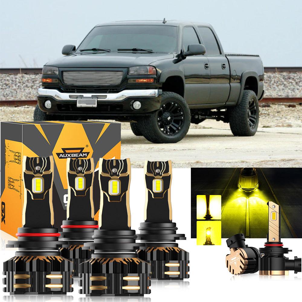 For 2003-2006 GMC Sierra 2500 HD 9005 9006 LED Headlight Bulbs Bundle