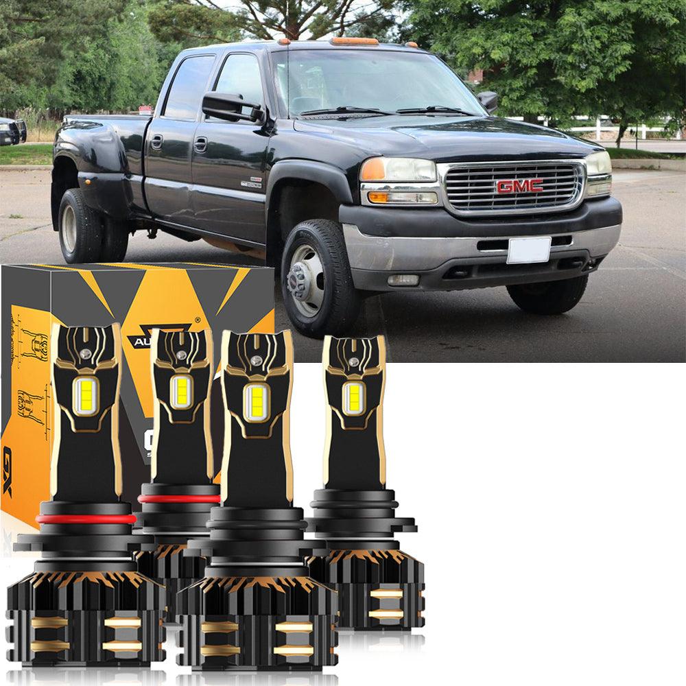 For 2003-2006 GMC Sierra 3500 9005 9006 LED Headlight Bulbs Bundle