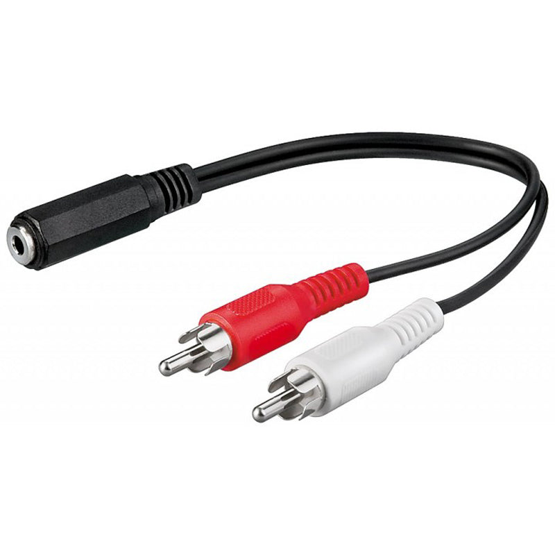 GOOBAY Audio-adapter cable 20cm, 2-channel RCA to 3.5mm