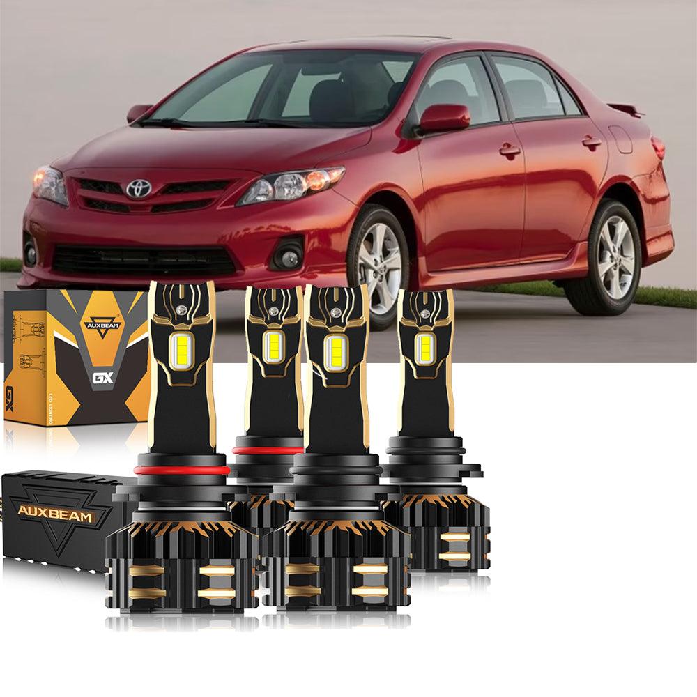 Para Toyota Corolla 2009-2013 9005 9006 Paquete de bombillas LED para faros delanteros