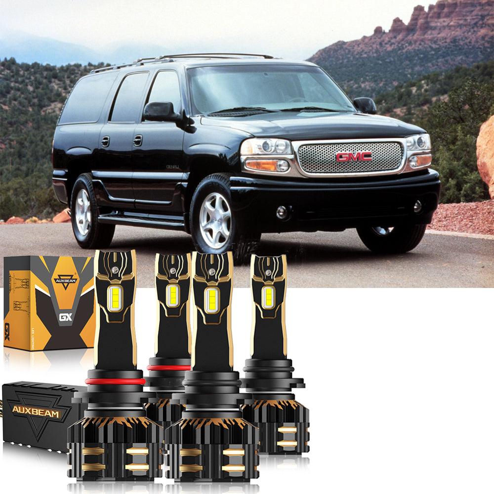For 2000-2001 GMC Yukon 9005 9006 LED Headlight Bulbs Bundle