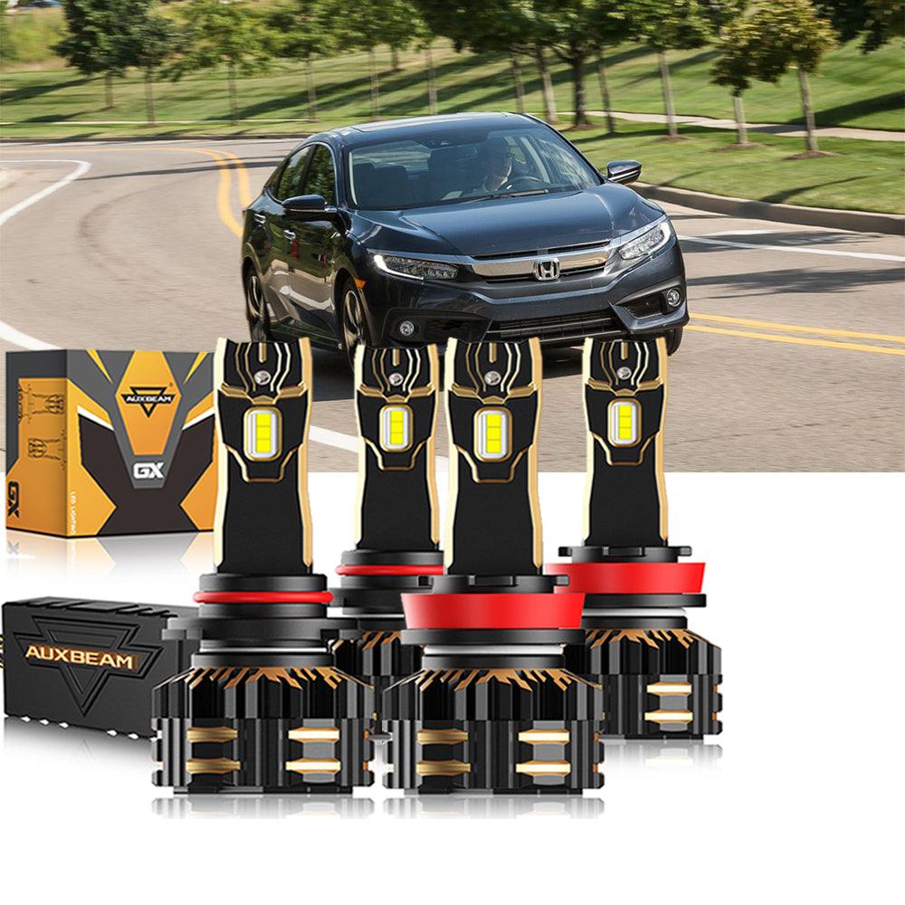 For 2016-2020 Honda Civic 9005 H11 LED Headlight Bulbs Bundle