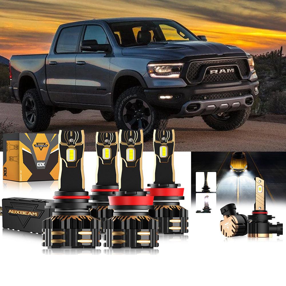 For 2018-2019 Ram 1500 (without projector-type headlights) 9005 H11 LED Headlight Bulbs Bundle