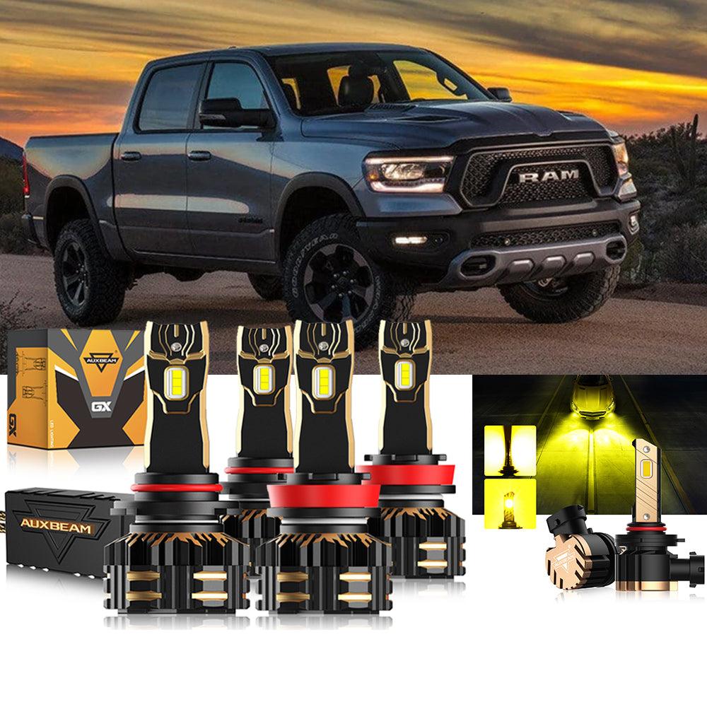 For 2018-2019 Ram 1500 (without projector-type headlights) 9005 H11 LED Headlight Bulbs Bundle