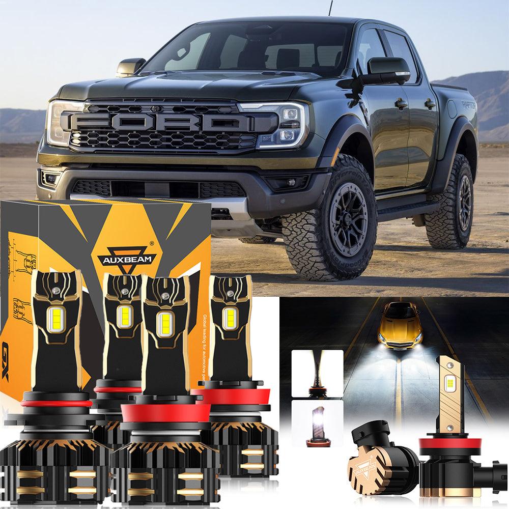 Para Ford Ranger 2019 9005 H11 Paquete de bombillas LED para faros delanteros