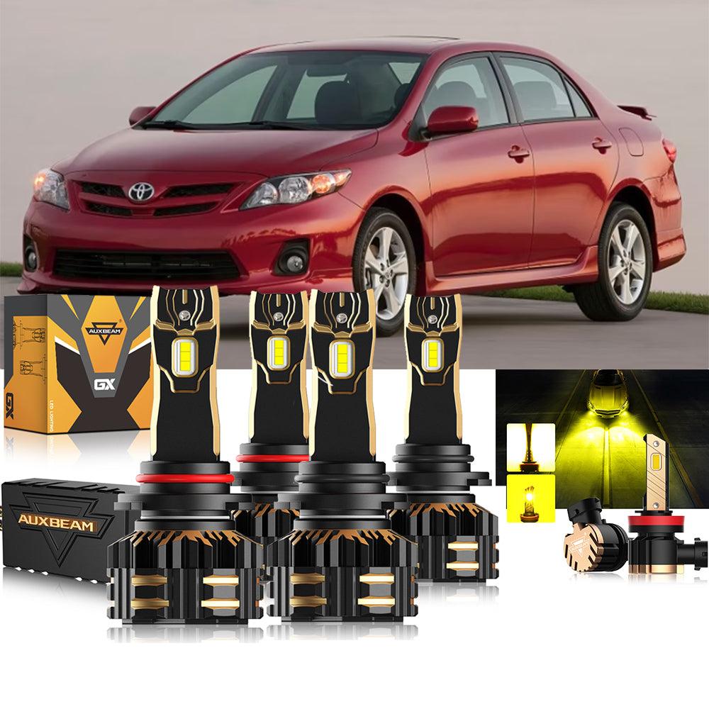 Para Toyota Corolla 2009-2013 9005 9006 Paquete de bombillas LED para faros delanteros