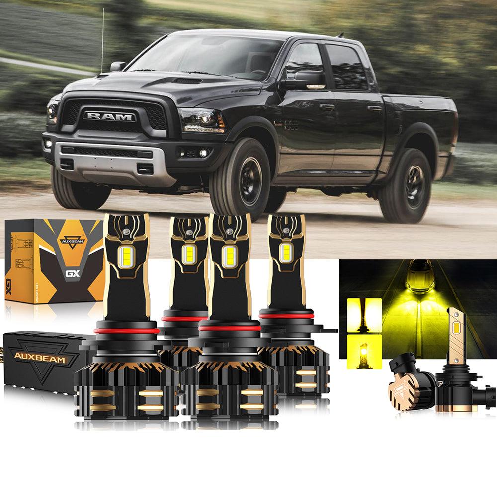 For 2015 Ram 1500 (with projector-type headlights) 9005 9012 LED Headlight Bulbs Bundle