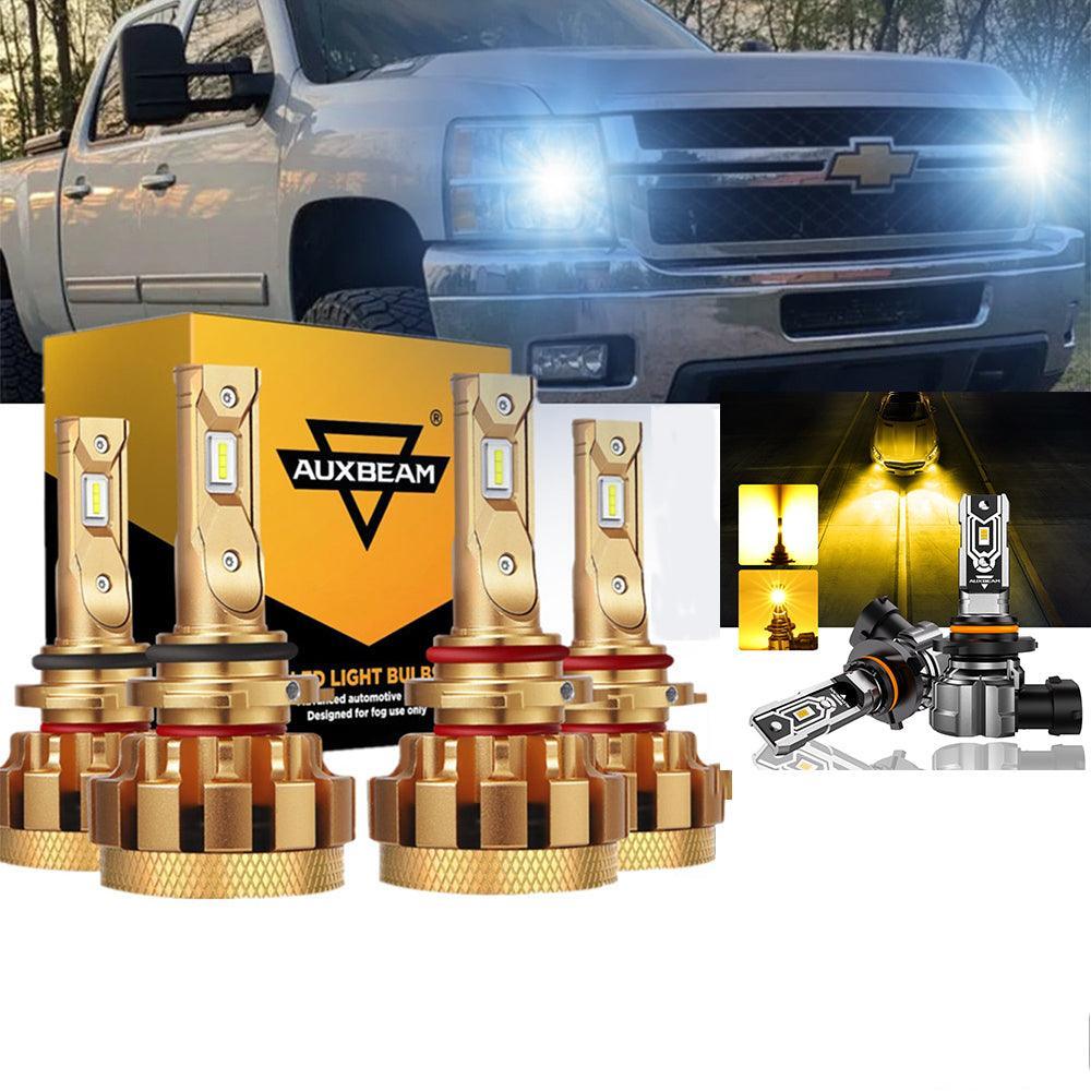 Para Chevrolet Silverado 2500 HD F-16 Plus Series 2003-2006 Canbus incorporado Grado automotriz 14000LM Bombillas LED Paquete de haz alto y bajo