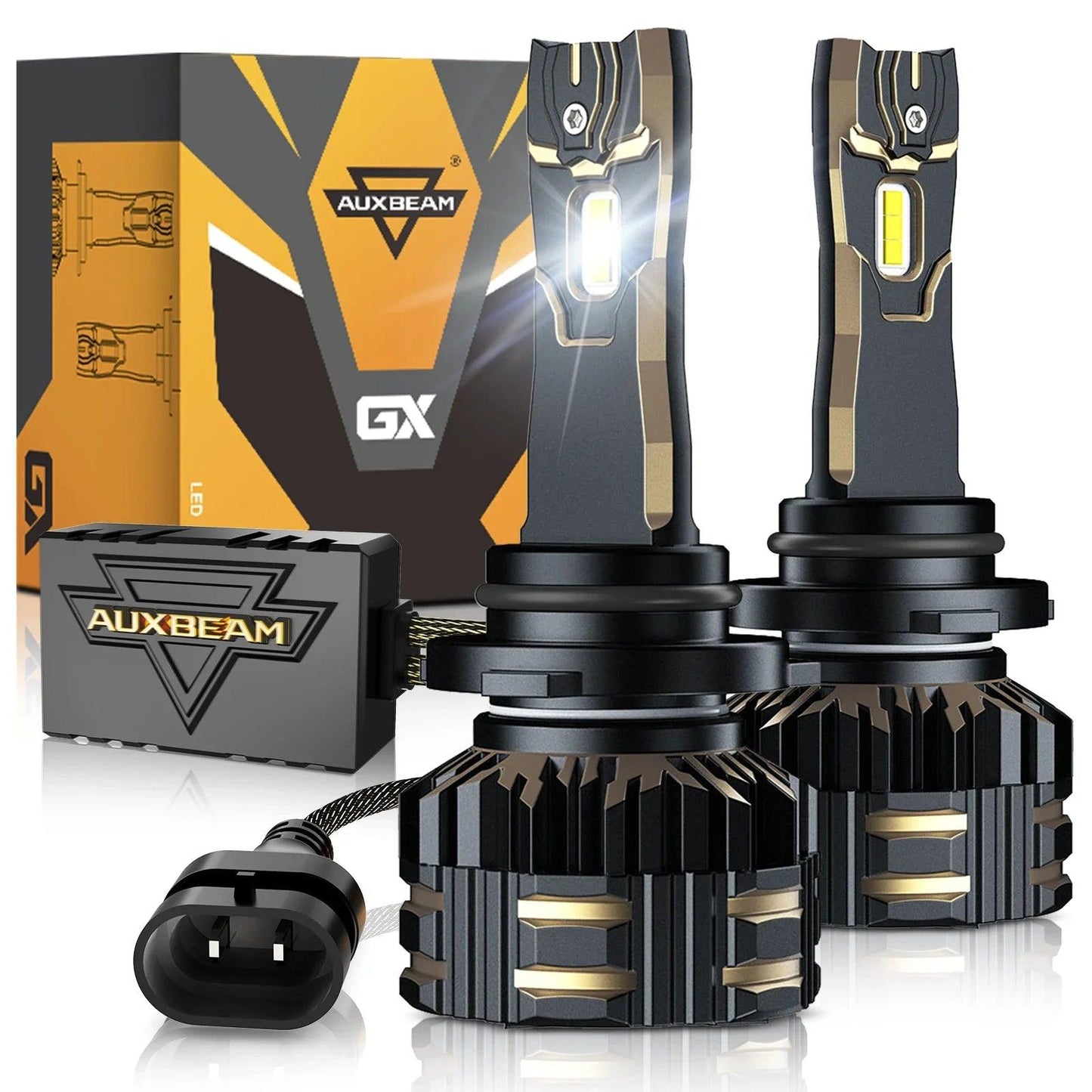 AUXBEAM 110W LED Headlight Bulbs H4 H7 H11 9005 9006 25000 LM Super Bright 6500K White Light Auto Headlamp Car Light GX Series