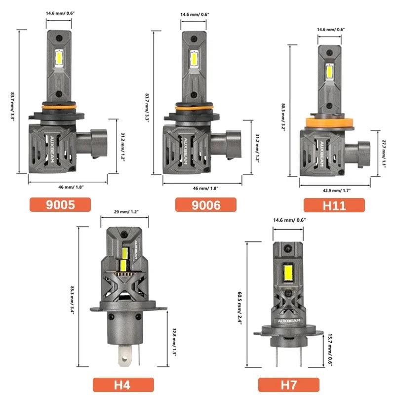 AUXBEAM 2pcs Q30 Series 110W 24000LM Wireless LED Headlight Bulbs