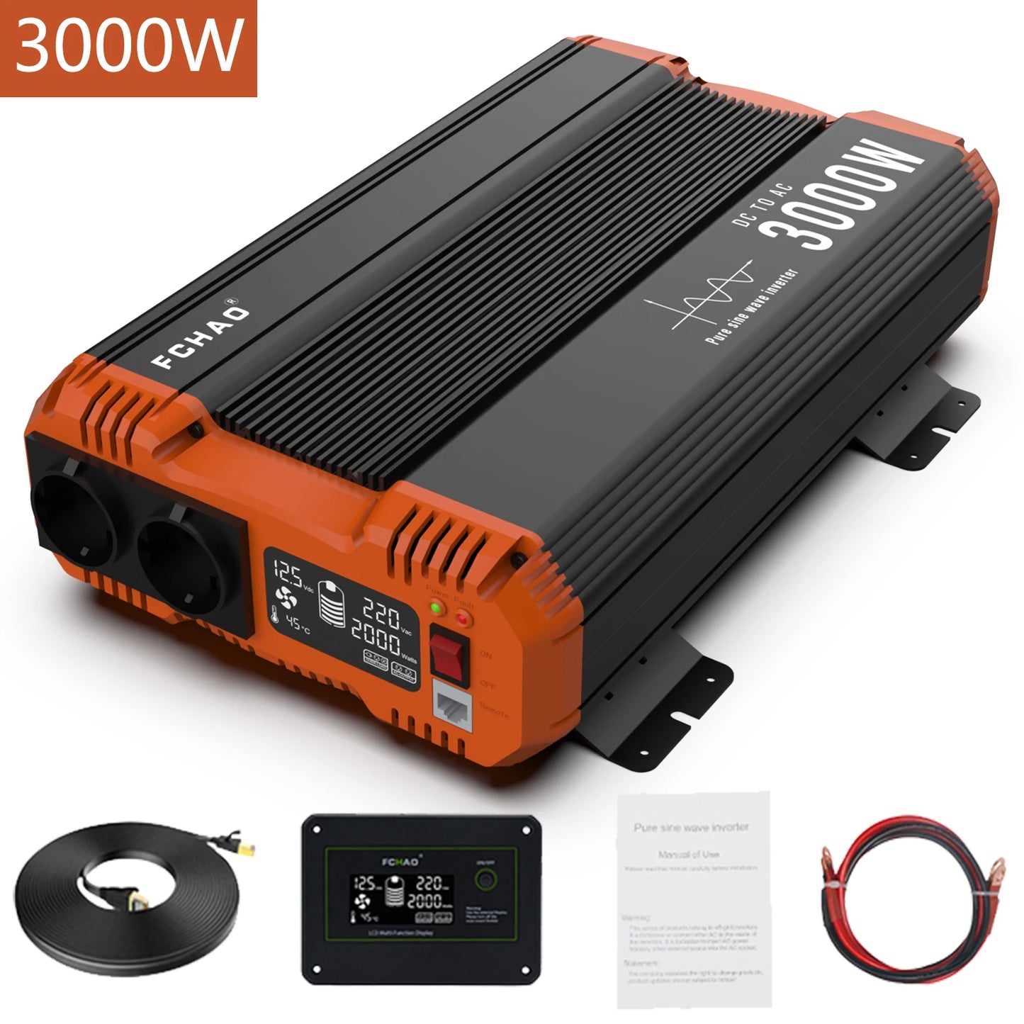 Pure Sine Wave Inverter Power Inverter 7000W DC 12V 24V 48V To AC 220V 230V 50HZ Continuous Power 3500W Suitable For Home And RV
