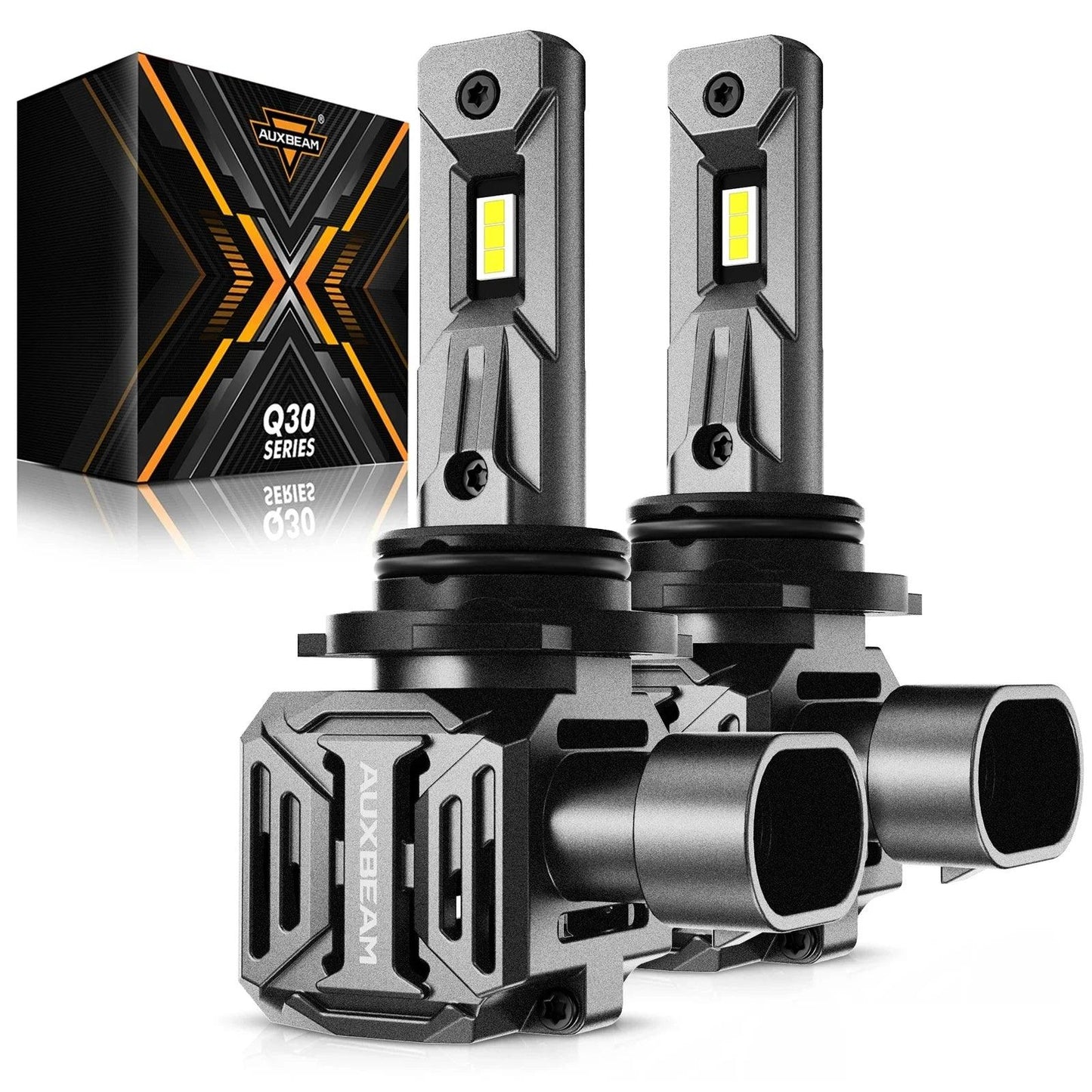AUXBEAM 110W LED Headlight Bulbs H7 H11 9005 9006 LED Bulbs 24000LM 6500K Cool White Integrated LED Light Bulb Q30 SERIES