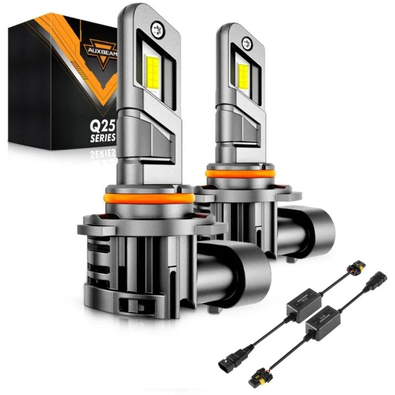 AUXBEAM 70W 20000LM 6500K LED Headlight Bulbs 9005/HB3 Cool White LED Lamp Bulbs Q25 Series (2pcs/set)