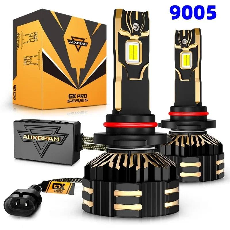 AUXBEAM 35000LM 190W Headlight Bulbs 9005 9006 9012 H4 H7 H11 6500K Cool White LED BULBS GX-PRO Series