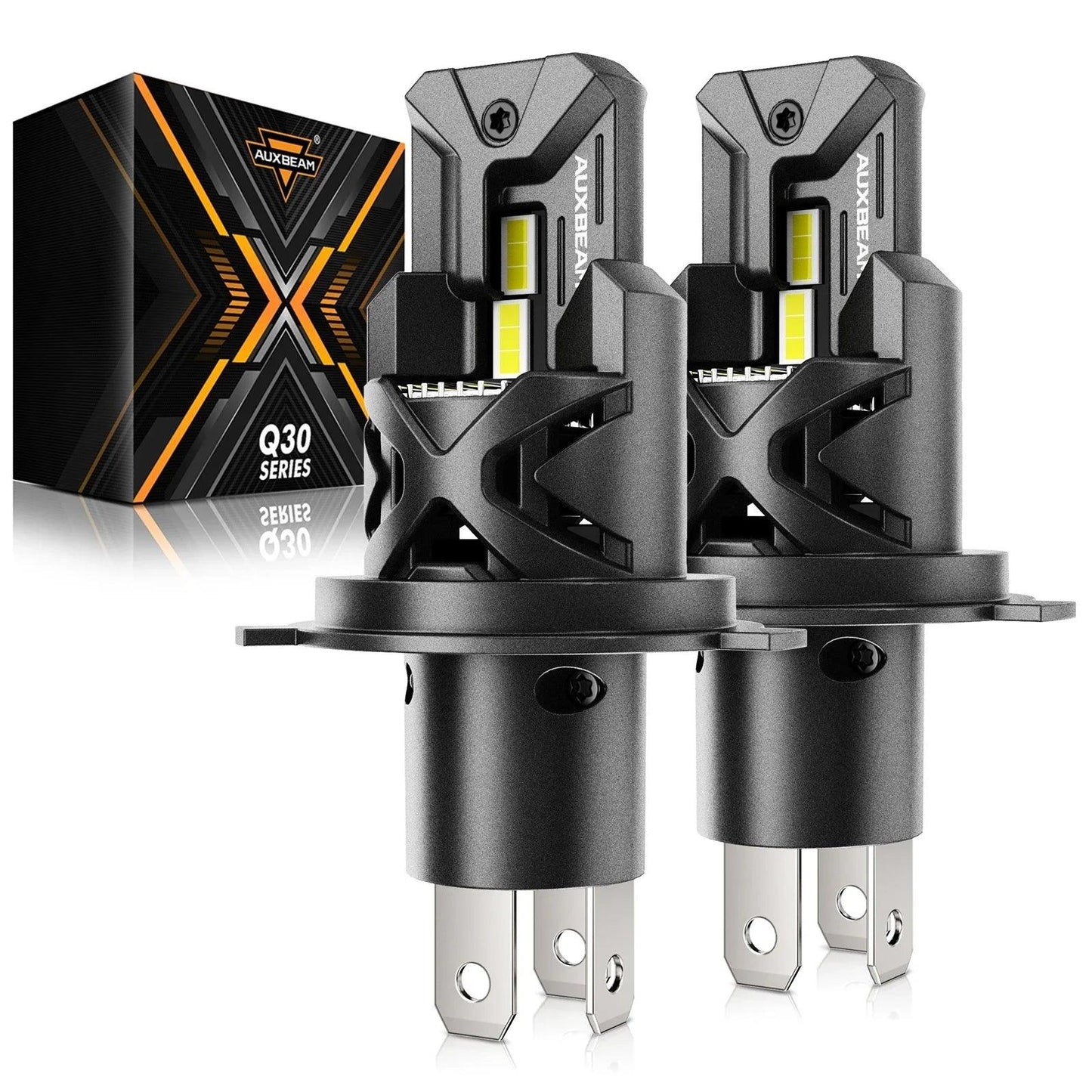 AUXBEAM 110W LED Headlight Bulbs H7 H11 9005 9006 LED Bulbs 24000LM 6500K Cool White Integrated LED Light Bulb Q30 SERIES
