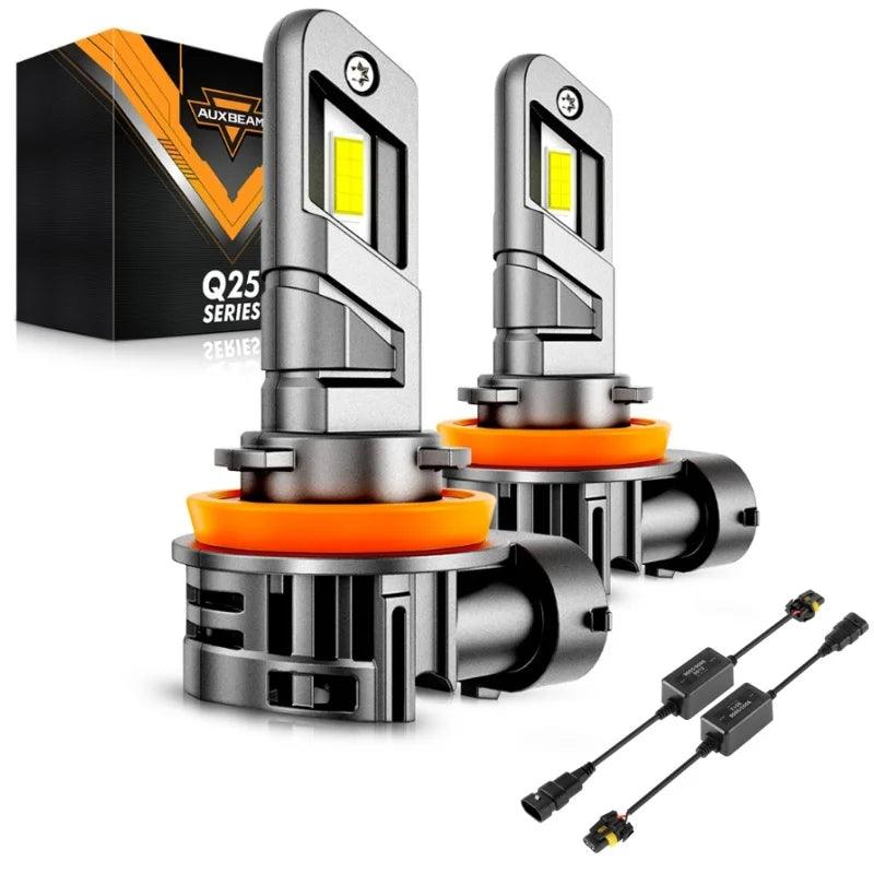 AUXBEAM 70W 20000LM 6500K LED Headlight Bulbs H11/H9/H8 Cool White LED Lamp Bulbs Q25 Series
