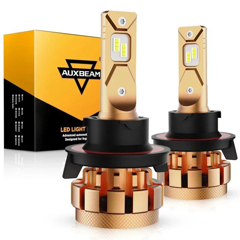 AUXBEAM 70W 6000K 6000LM LED Headlight Bulbs H4 H7 H11H13 9004 9005 9006 9007 9012 Series F-16 plus