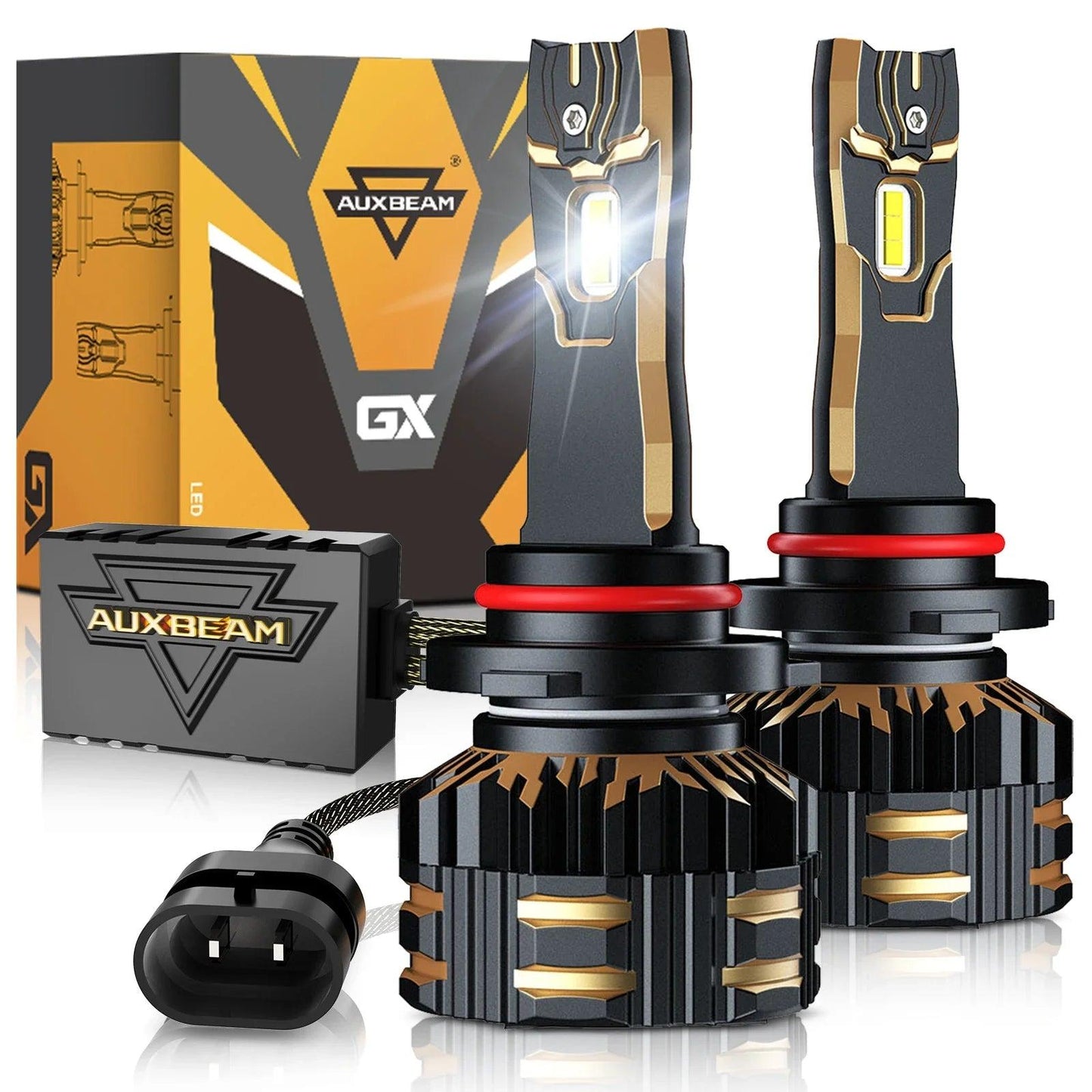 AUXBEAM 110W LED Headlight Bulbs H4 H7 H11 9005 9006 25000 LM Super Bright 6500K White Light Auto Headlamp Car Light GX Series