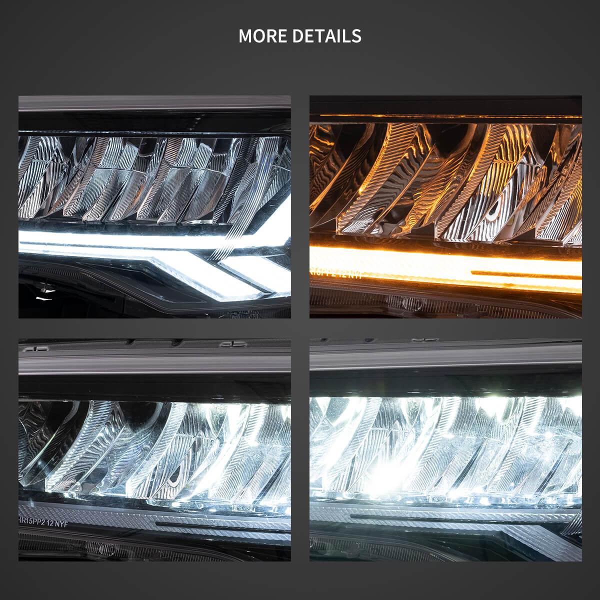 LED Headlight Assembly Reflection Bowl Chrome For 2014-2022 Toyota 4Runner 5th Gen (N280)