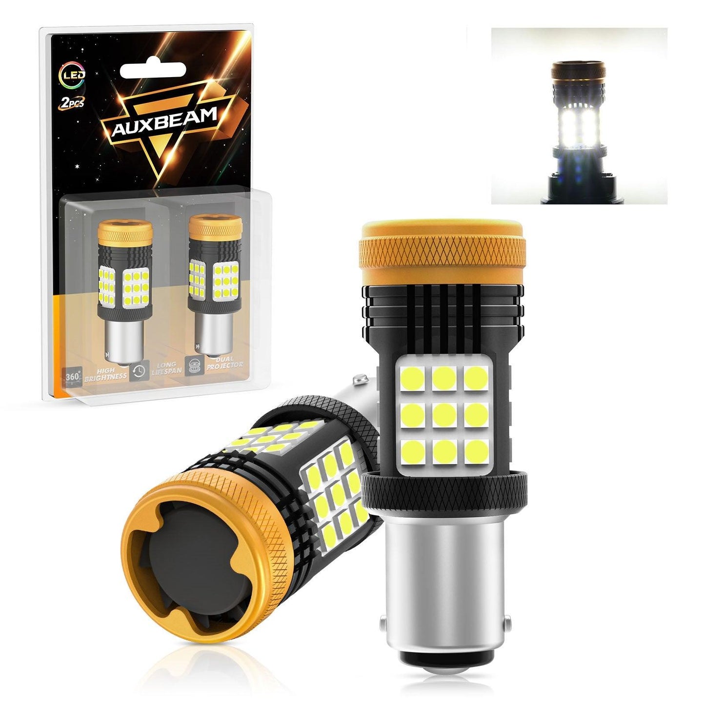 (2pcs/set) π1157 BAY15D 1156 BA15S BAU15S White Amber Red Canbus Error Free No Hyper Flash LED Turn Signal DRL Brake Light Tail Light Reversing Light Bulbs Fan Cooling