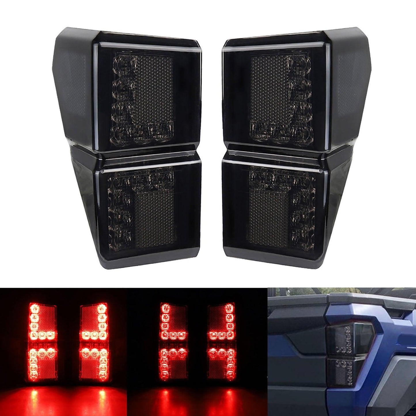 (2pcs/set) Feux Arrières LED Fumés pour Polaris Ranger 1000
