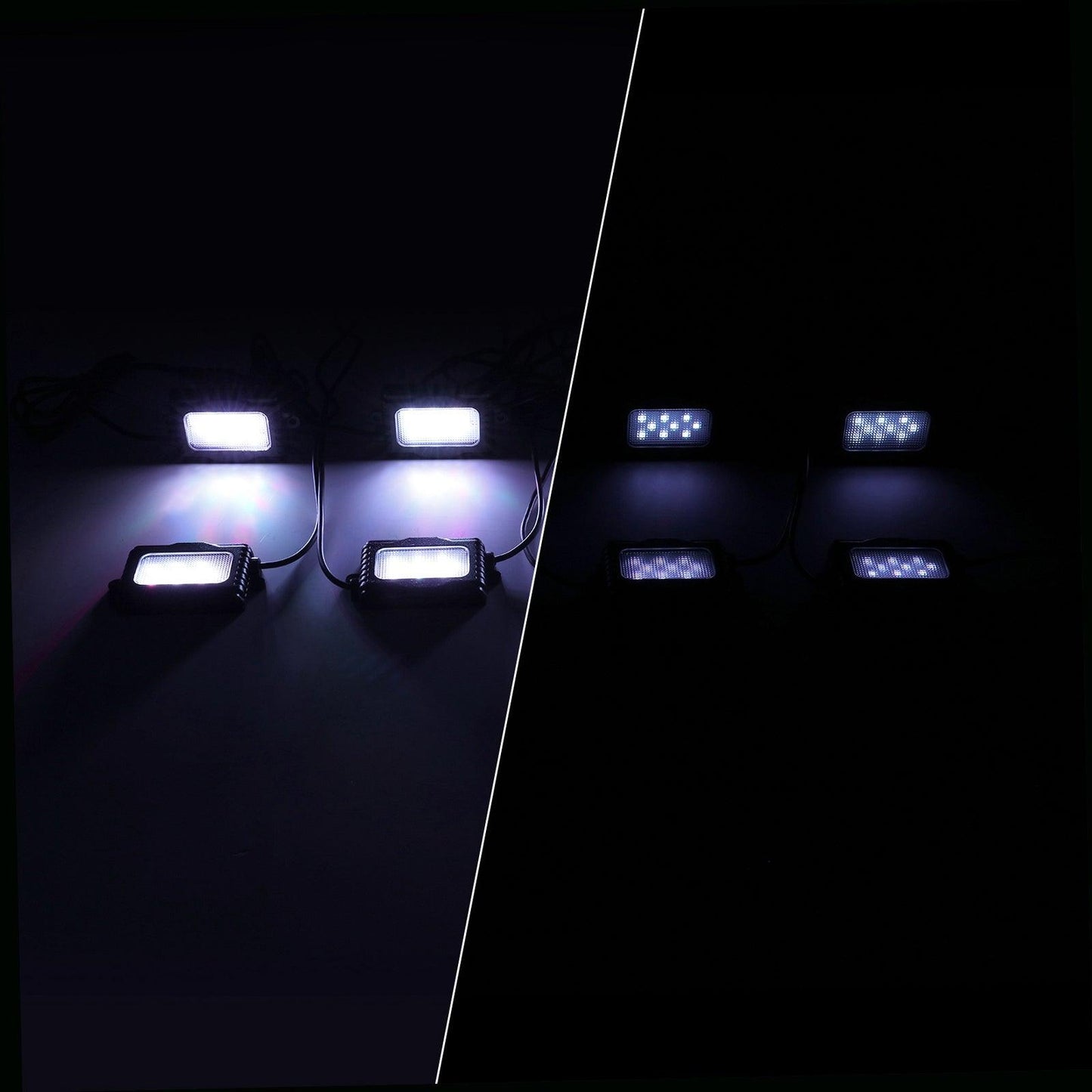 Magic Dream Color RGB LED Rock Lights Kit with Bluetooth APP Control, Multicolor Chasing Neon Underglow Lights for ATV UTV